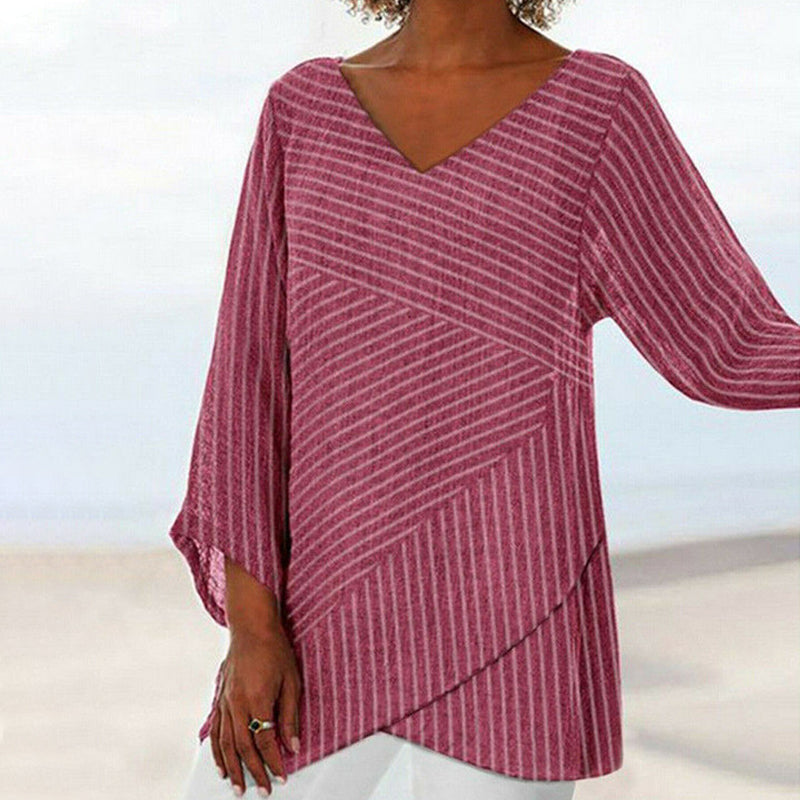 Penelope - Draped Stripe Top