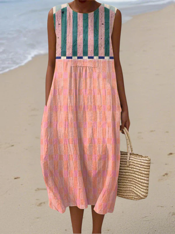 Lily™ | Striped Pastel Midi Dress