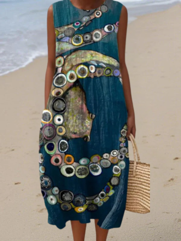 Zoe™ | Nautical Midi Dress