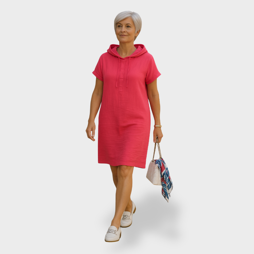 Ava™ | Casual Cotton Hoodie Dress