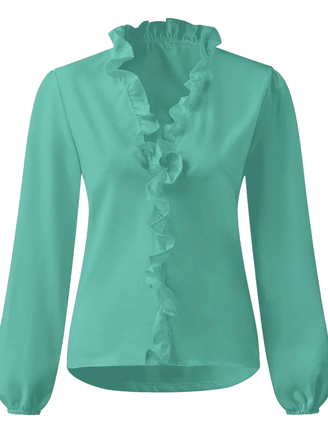 Maisie | Ruffled V-Neck Long Sleeve Blouse