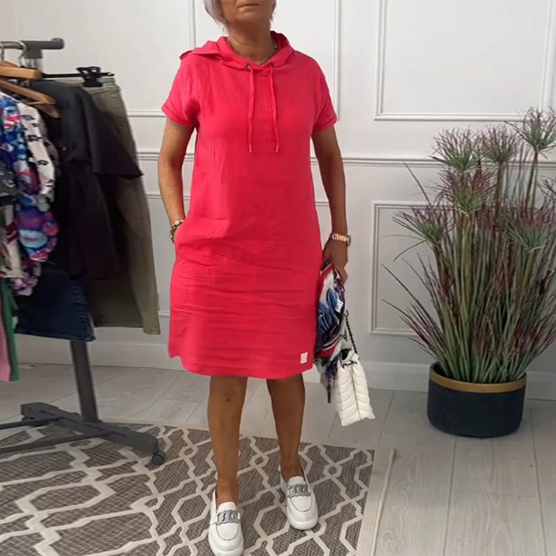 Ava™ | Casual Cotton Hoodie Dress