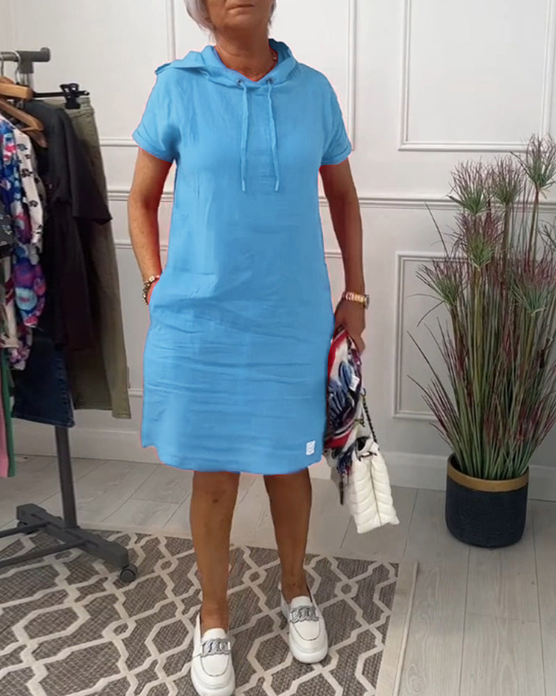 Ava™ | Casual Cotton Hoodie Dress