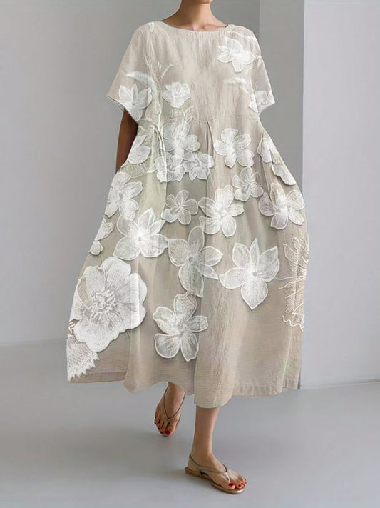 Olivia™ - Elegant Floral Print Dress