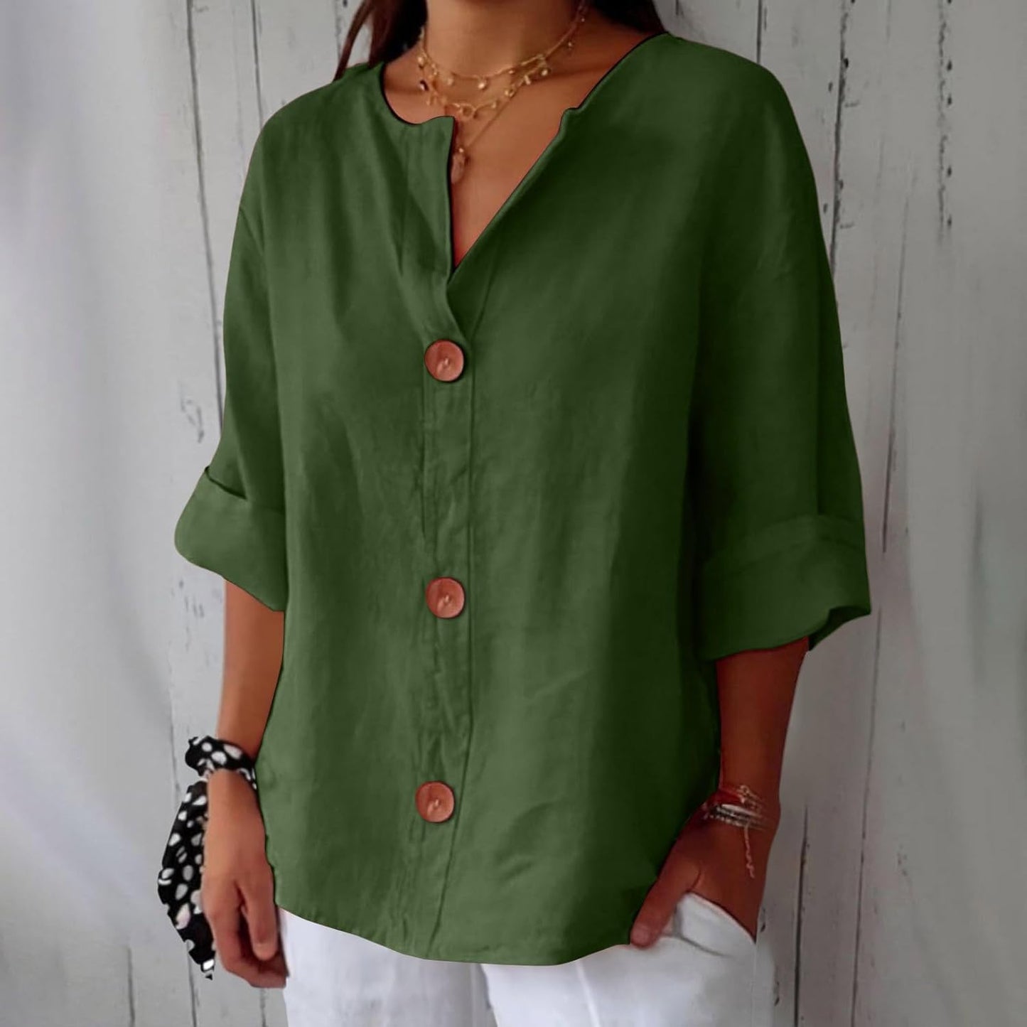 Clara™ Casual Linen Blouse