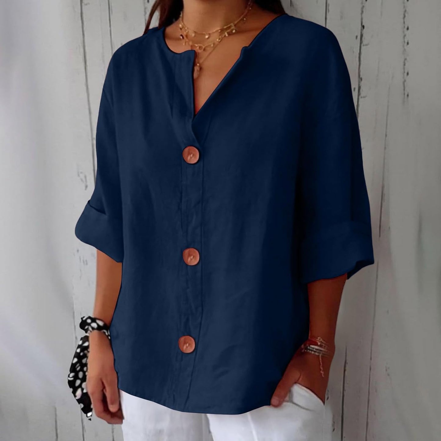 Clara™ Casual Linen Blouse
