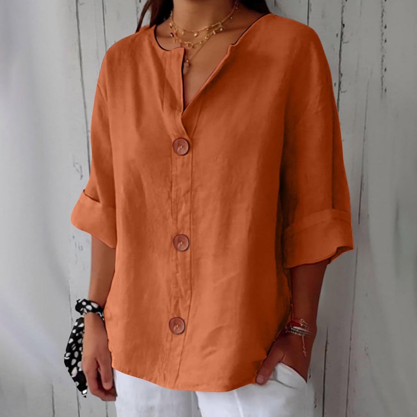 Clara™ Casual Linen Blouse