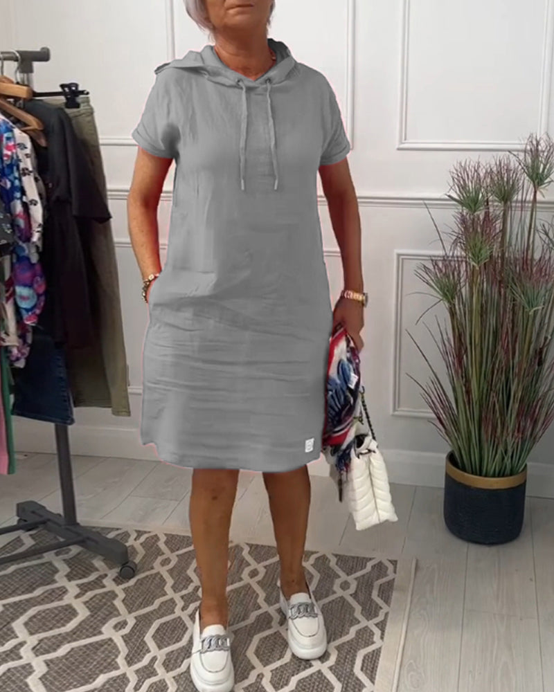 Ava™ | Casual Cotton Hoodie Dress