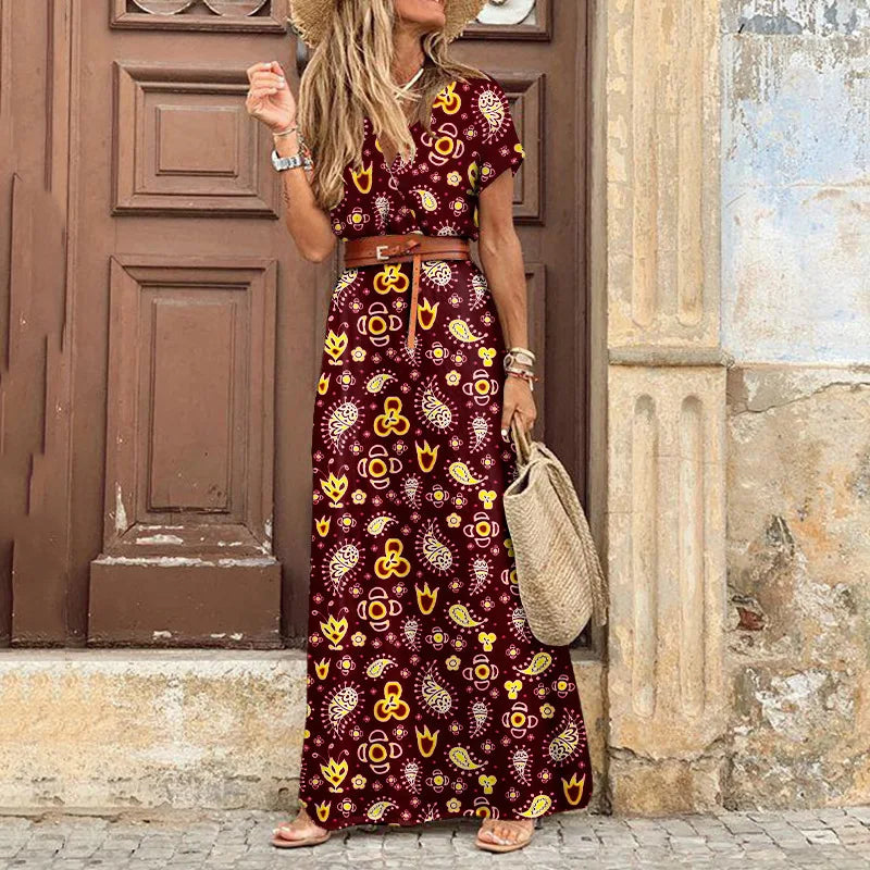 Vivienne™ | Floral Pleated Midi Dress