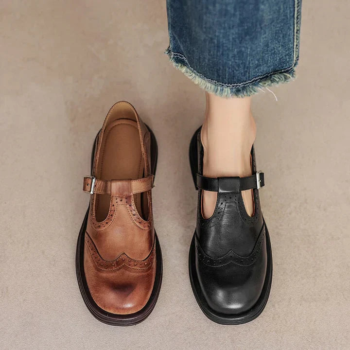 Anna™ | Elegant Leather Mary Janes