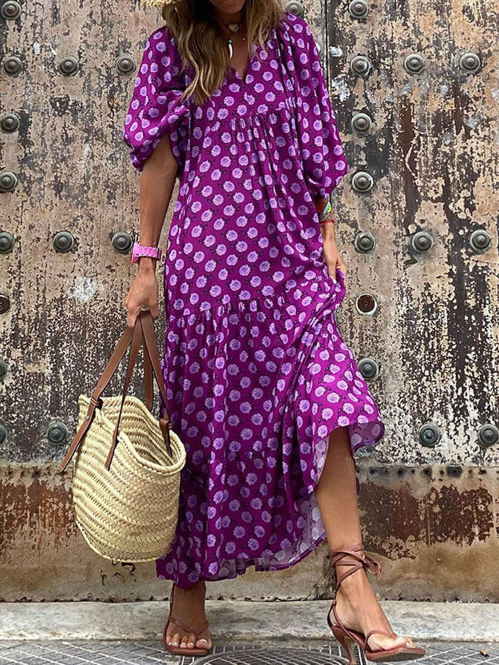 Lena™ | Bohemian Printed Maxi Dress