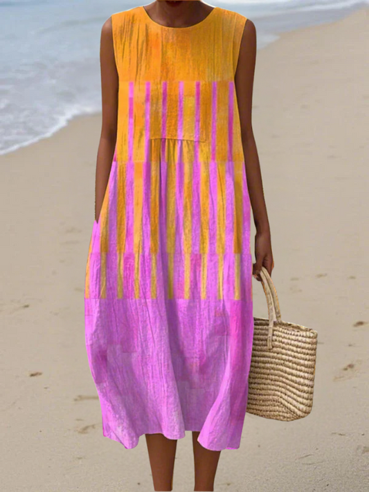 Lucy™ | Sunset Stripe Midi Dress