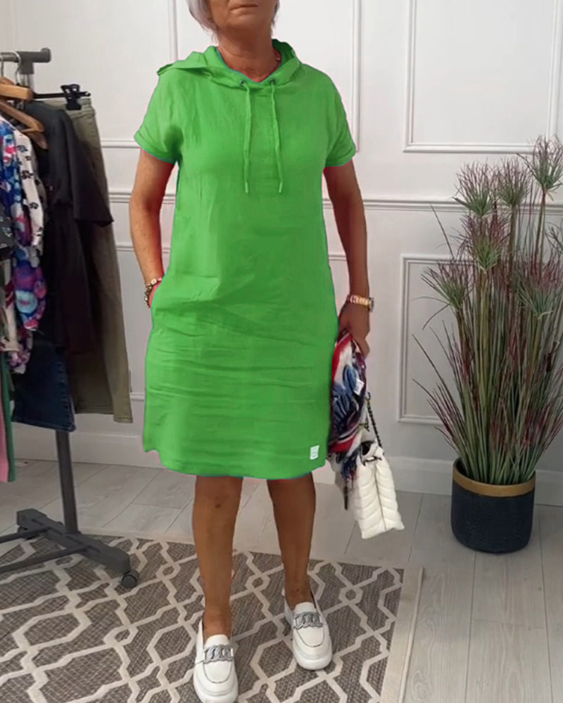 Ava™ | Casual Cotton Hoodie Dress