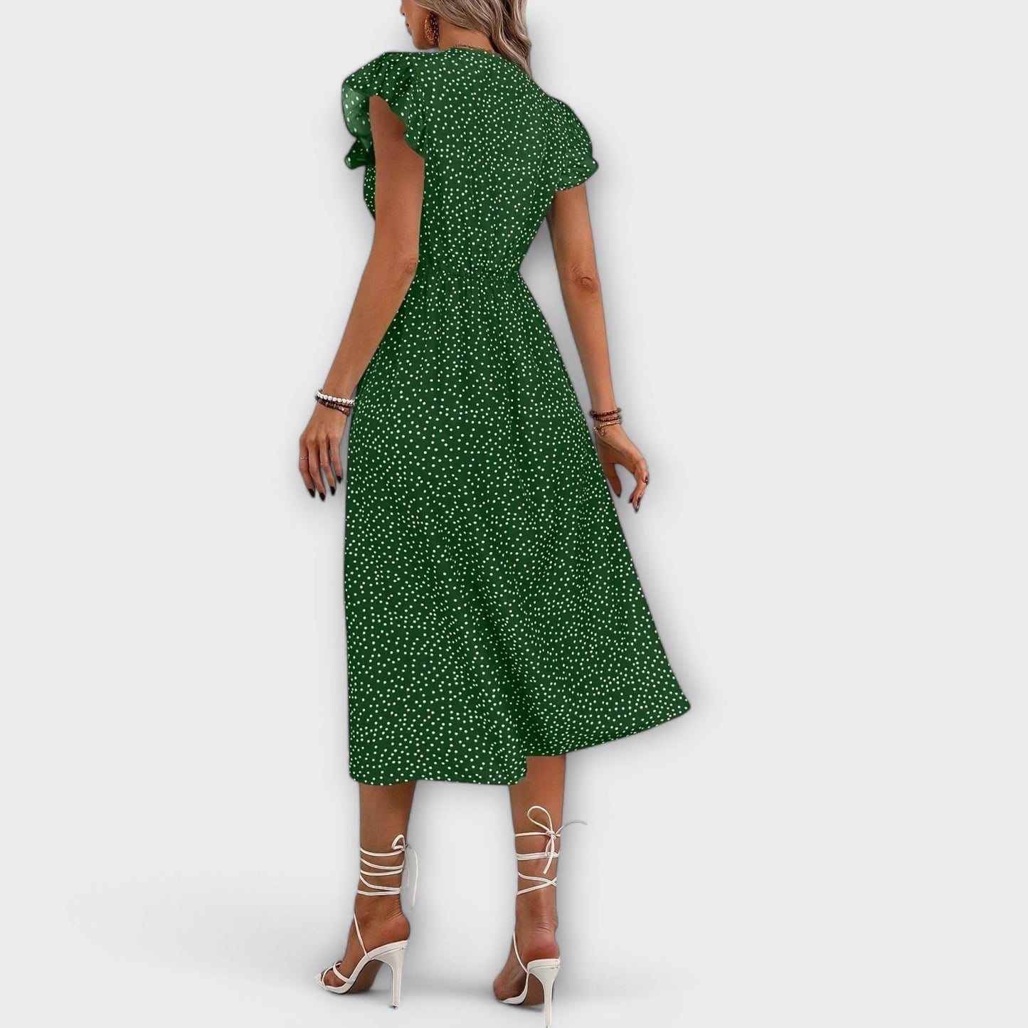 Chic Polka Dot Midi Dress