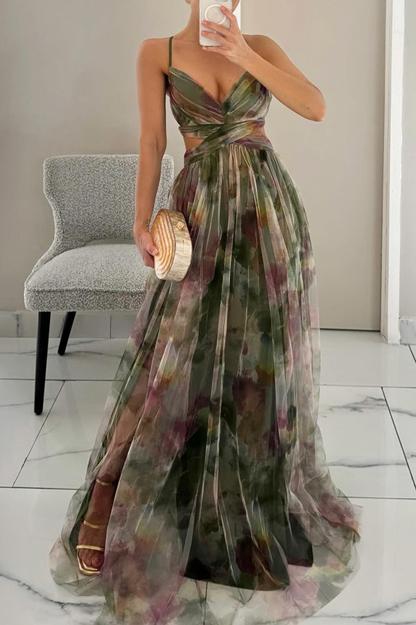 Giselle™ | Enchanting Floral Print Maxi Dress