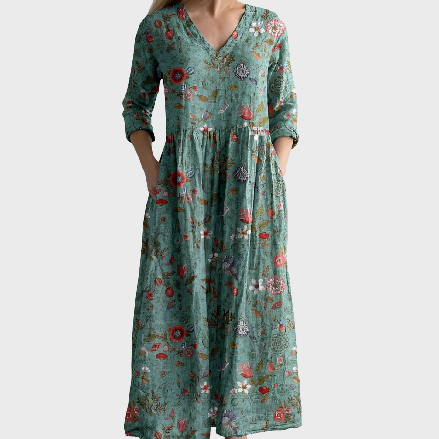 Celestine™ | Maxi Dress with Vintage Floral Print