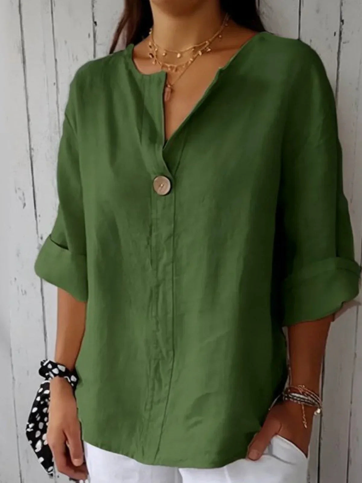 Mira | Casual V-Neck Blouse