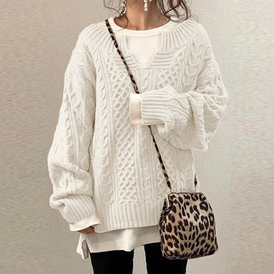 Sofia™ | Winter Twisted Knit Sweater