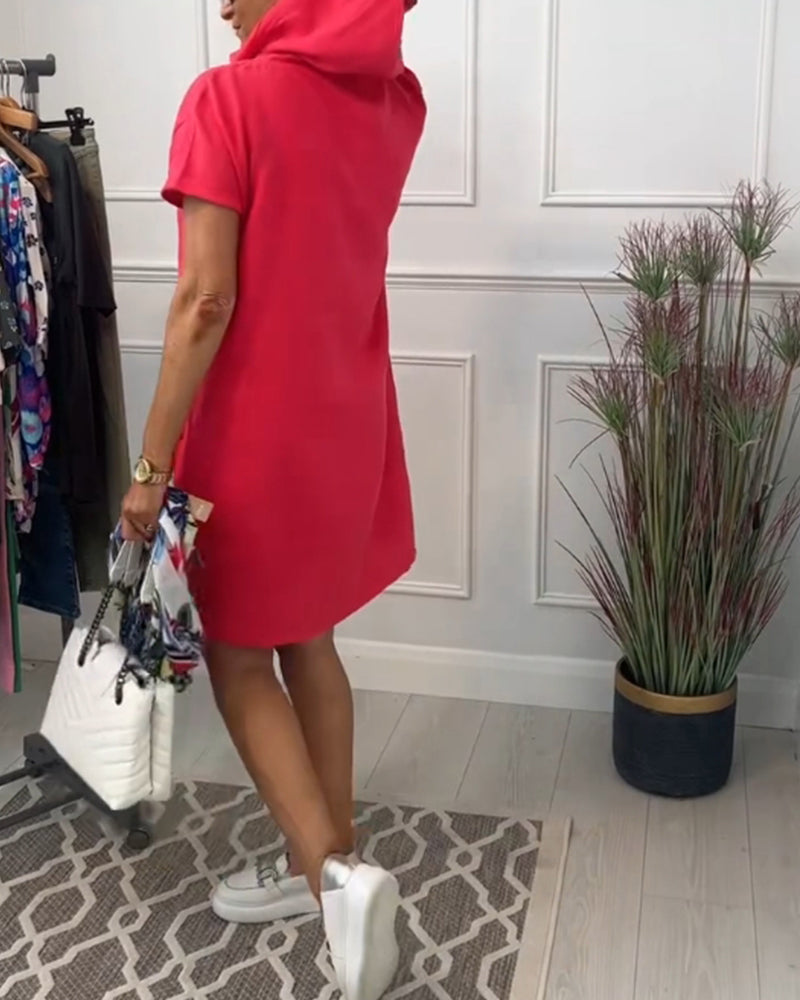 Ava™ | Casual Cotton Hoodie Dress