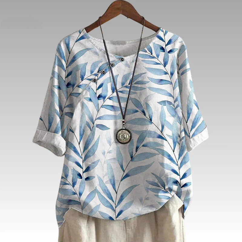 Celia | Nature Inspired Button Detail Top