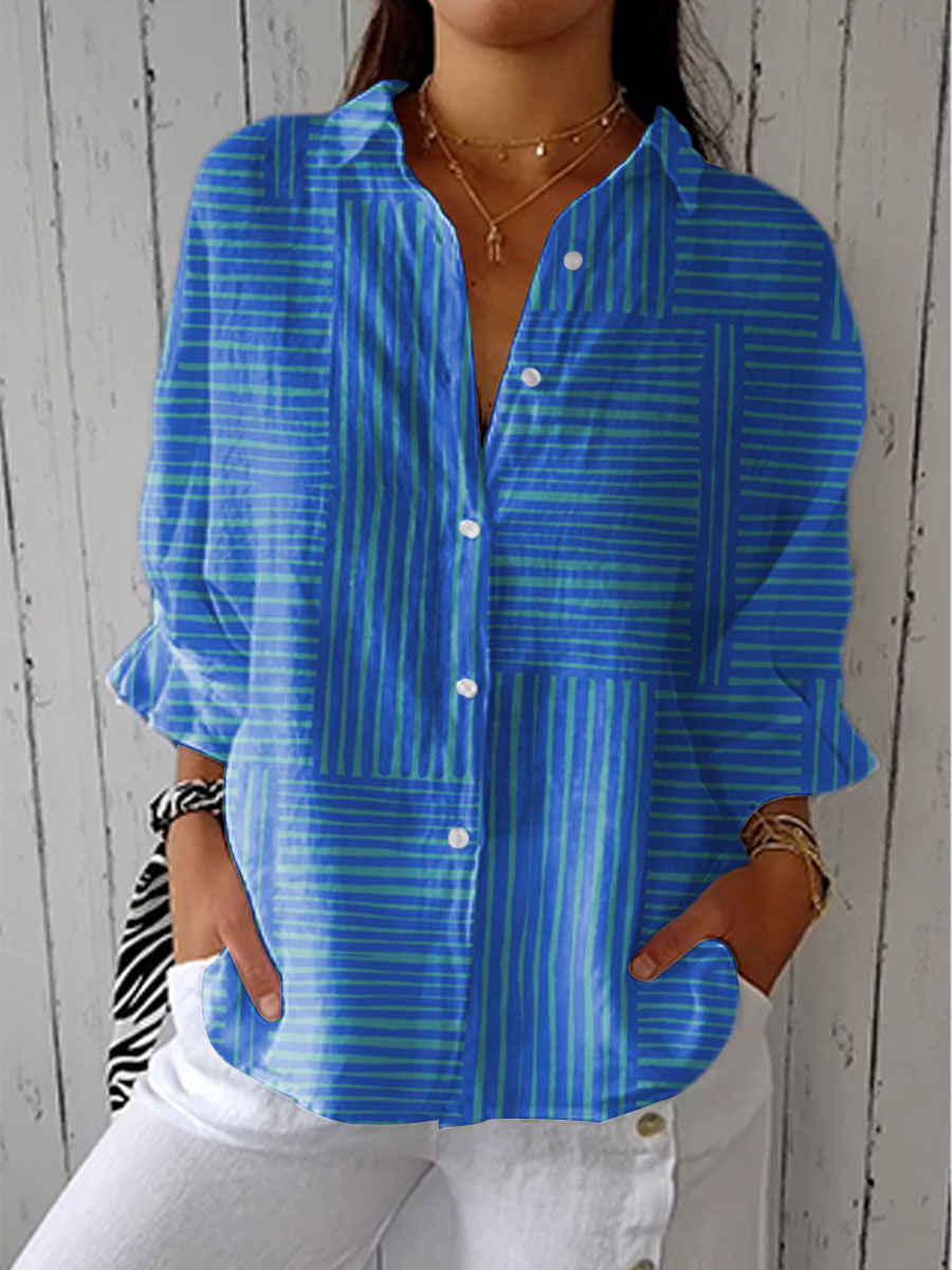 Feline™ Azure Stripe Blouse