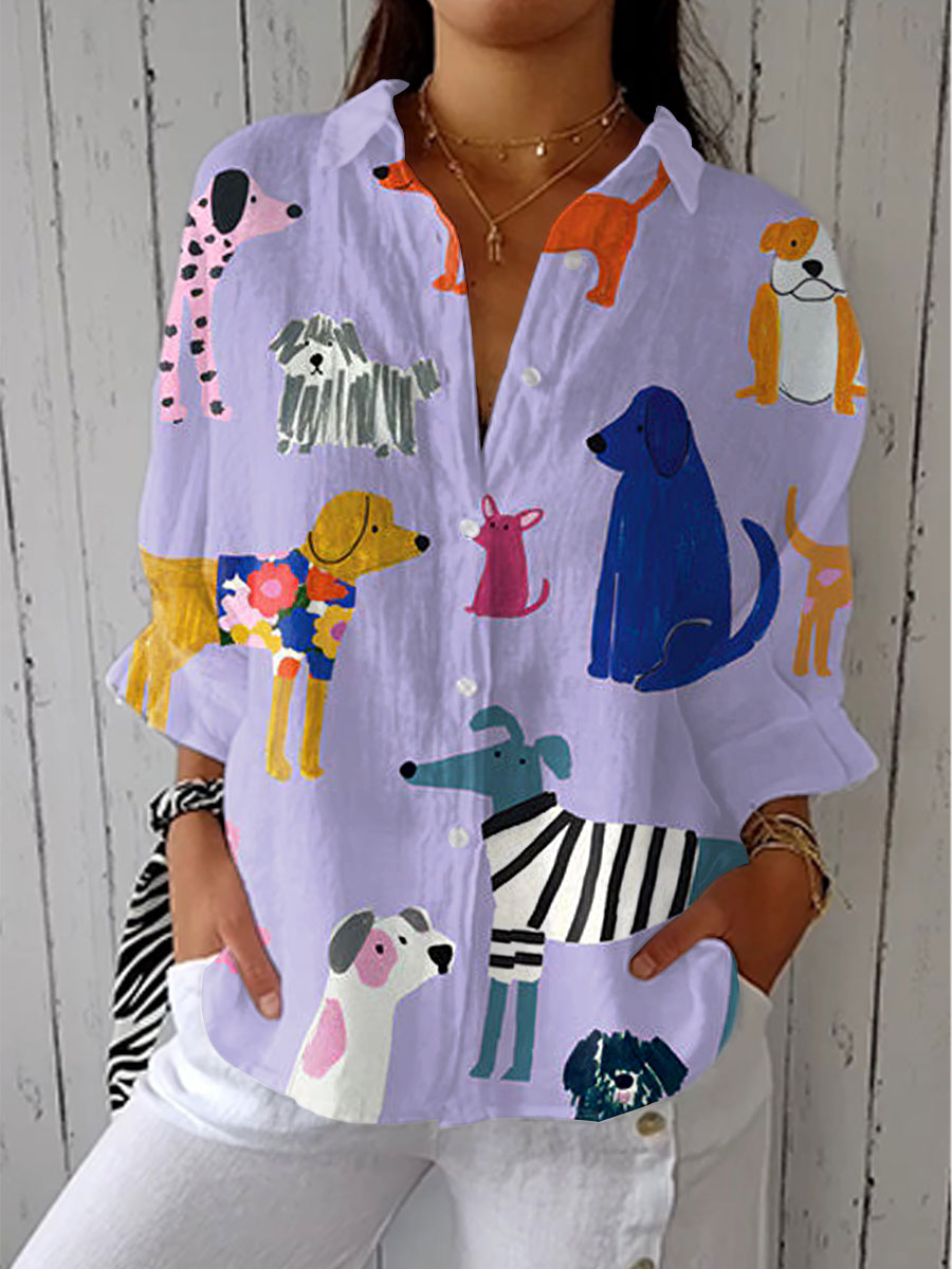 Florence™ Playful Dogs Blouse