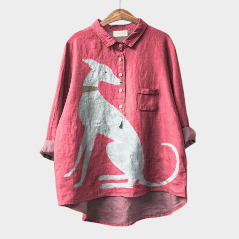 Aussie Vibe | Exclusive Women's Blouse with Dog Print